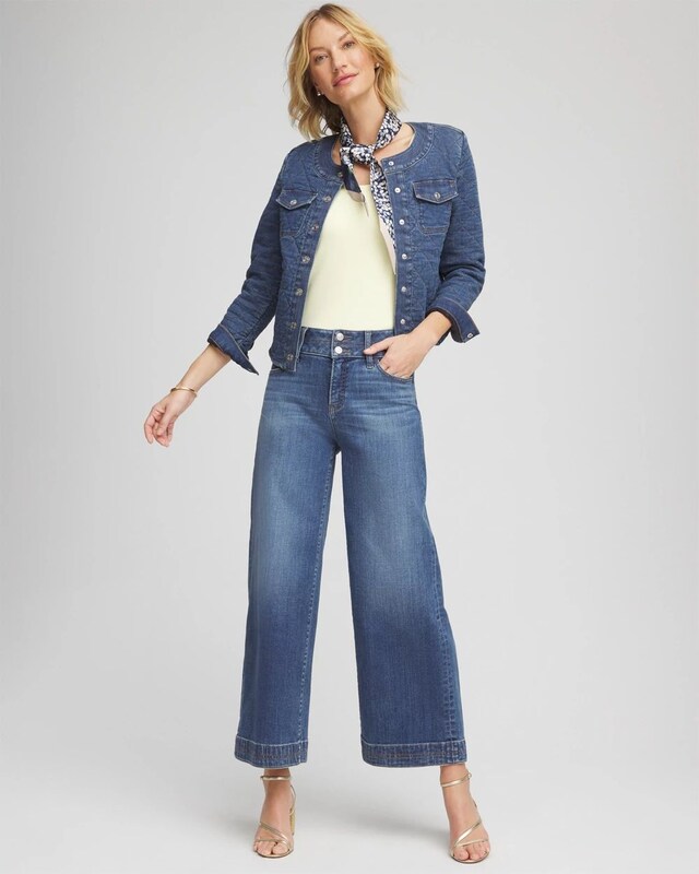 Double Stitch Wide-Leg Cropped Pants - image 3